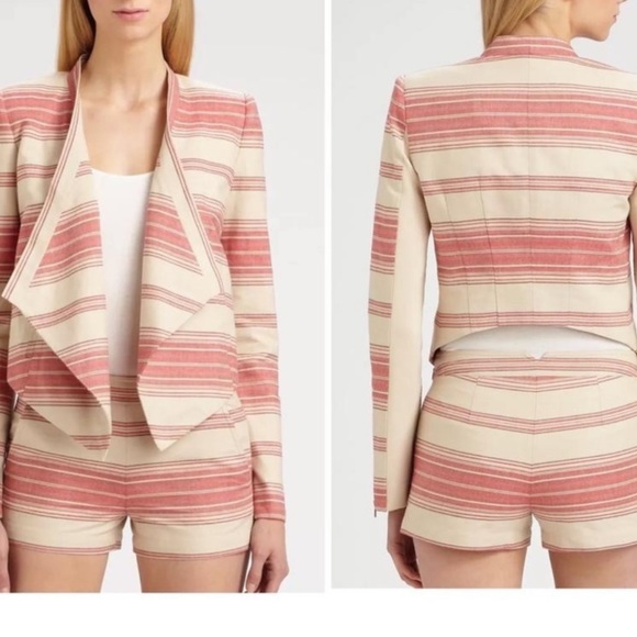 BCBGMaxAzria ABBEY Cropped Stripe Blazer‎ - Picture 4 of 5